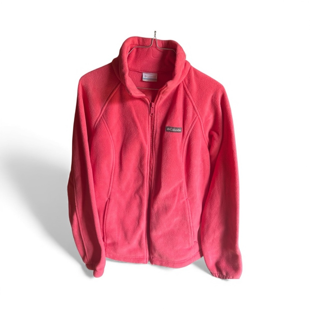 Columbia Women’s Pink Full Zip Fleece Jacket, Size L